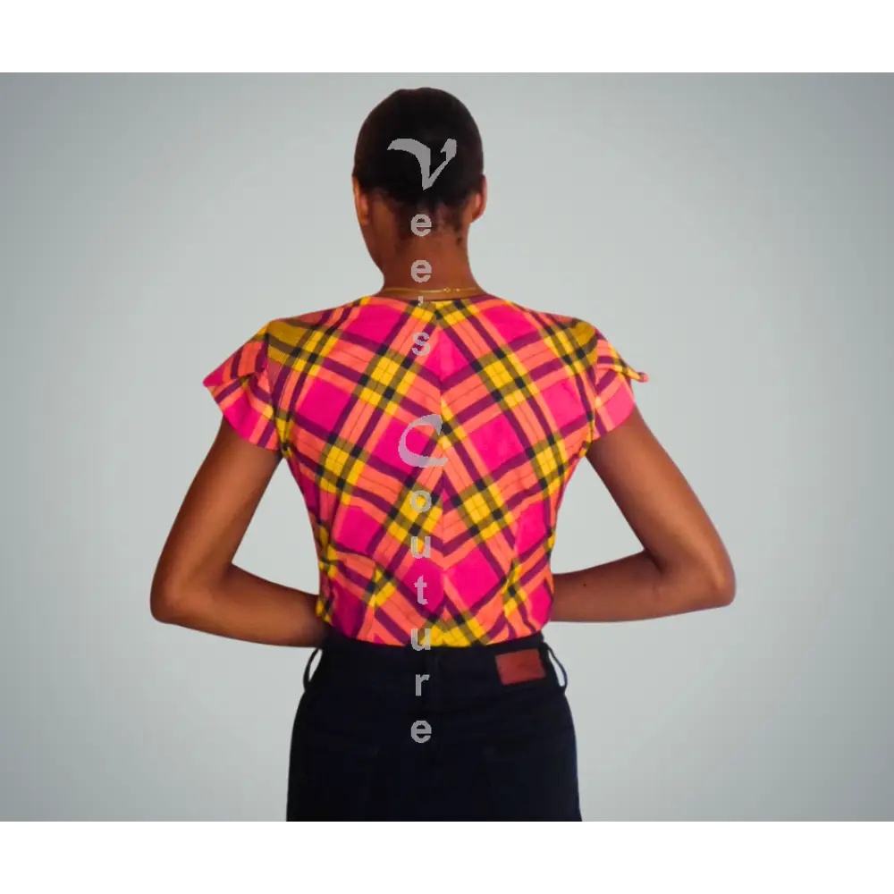 Pink Madras Bolero Bolero